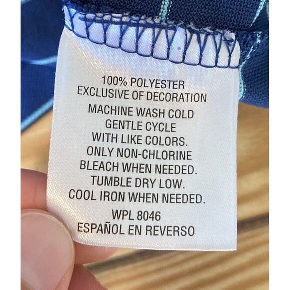 Greg Norman Stripe Polo Shirt Size Large Men’s Blue - Picture 4 of 6